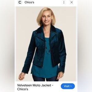 Chico’s Velveteen Moto Jacket